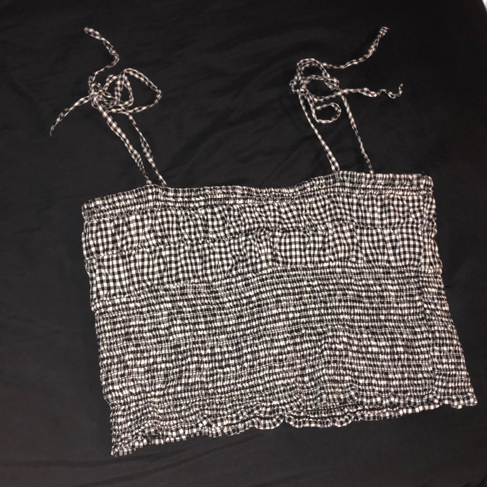 Zara black and white checkered tank top